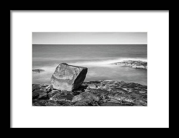 Bass Rocks Framed Print featuring the photograph Bass Rocks Gloucester MA I BW by David Gordon