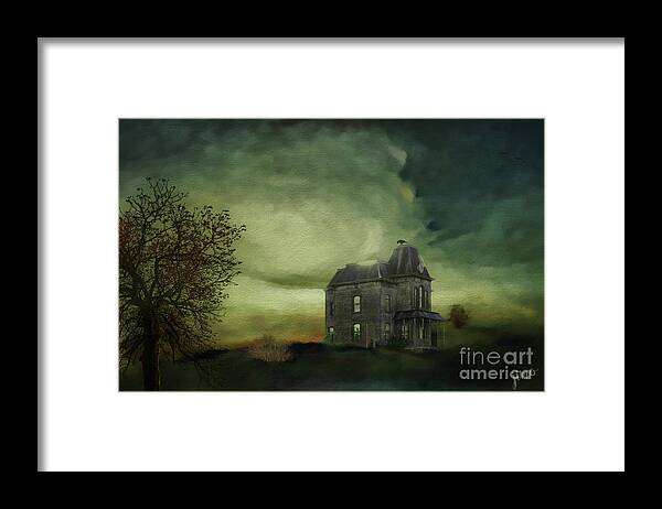 Bates Motel . Phsyco Framed Print featuring the mixed media Bates Residence by Jim Hatch