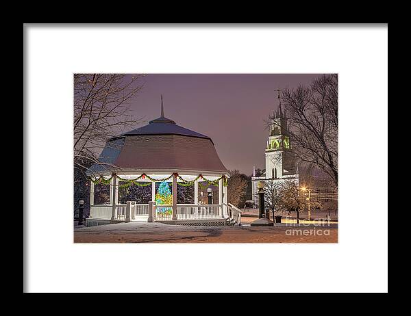 Architecture Framed Print featuring the photograph Bath Maine Christmas by Benjamin Williamson