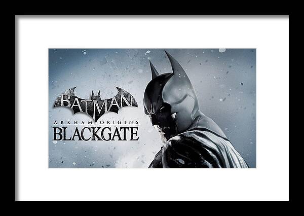 Batman Arkham Origins Blackgate Framed Print featuring the digital art Batman Arkham Origins Blackgate by Maye Loeser