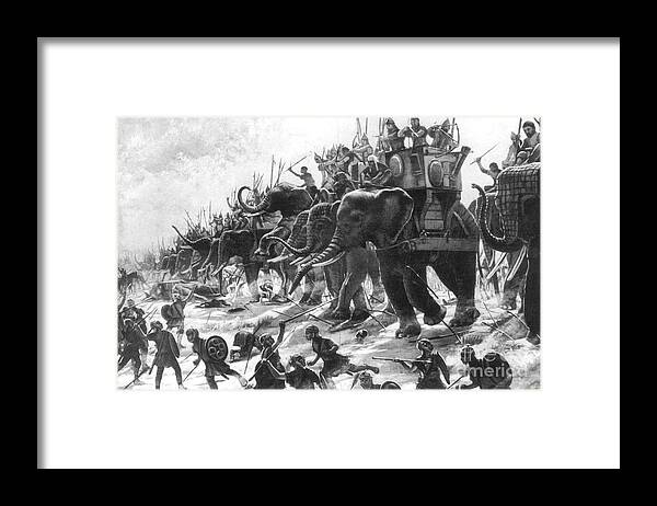 History Framed Print featuring the photograph Battle Of Zama, Hannibals Defeat by Photo Researchers