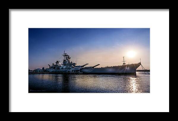 Marvin Saptes Framed Print featuring the photograph Battleship New Jersey by Marvin Spates