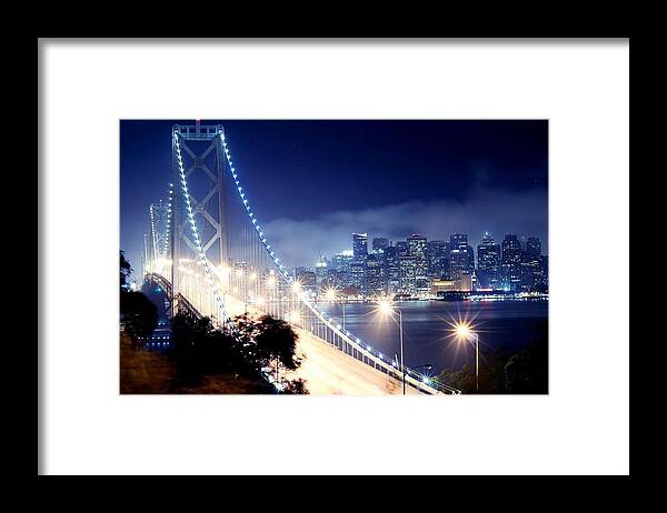 Bay Bridge Framed Print featuring the photograph Bay Bridge by Mariel Mcmeeking