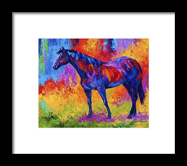 Horses Framed Print featuring the painting Bay Mare II by Marion Rose