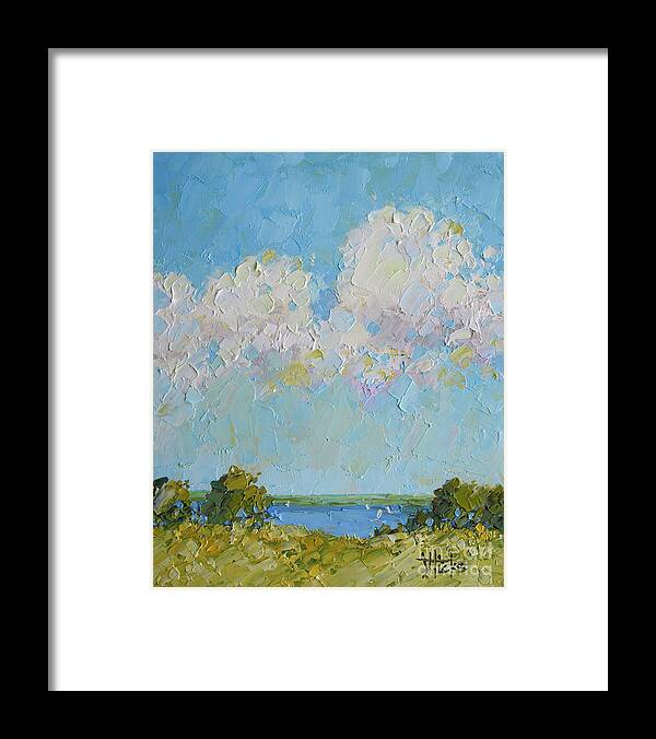 Bay Side Framed Print featuring the painting Bay View by Joyce Hicks
