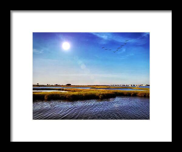 Water Framed Print featuring the photograph Bayside by Chris Montcalmo