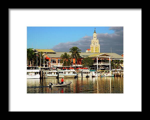 Miami Framed Print featuring the photograph Bayside Miami by James Kirkikis