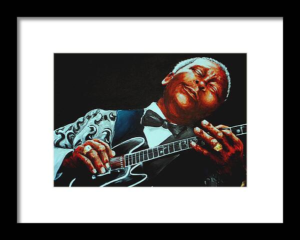 Bb King Framed Print featuring the painting BB King of the Blues by Richard Klingbeil