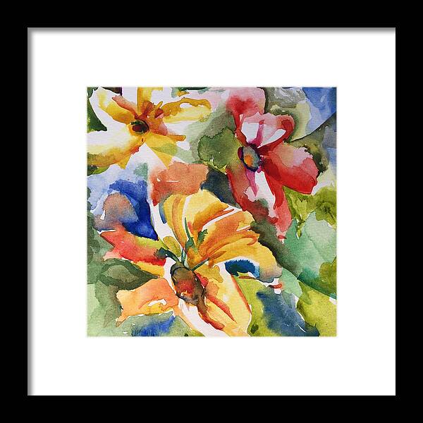 Watercolor Framed Print featuring the painting Be a Wildflower by Bonny Butler