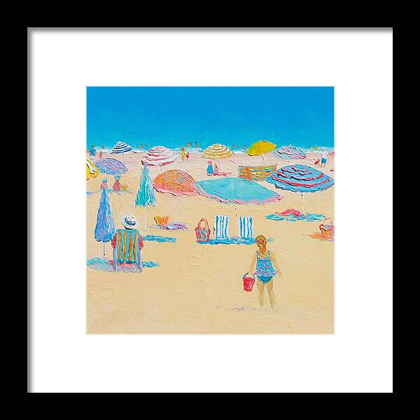 Beach Framed Print featuring the painting Beach Art - Every Summer has a story 2 by Jan Matson