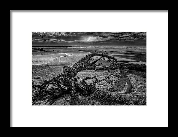 Beach Framed Print featuring the photograph Beach at Night by Bill Posner