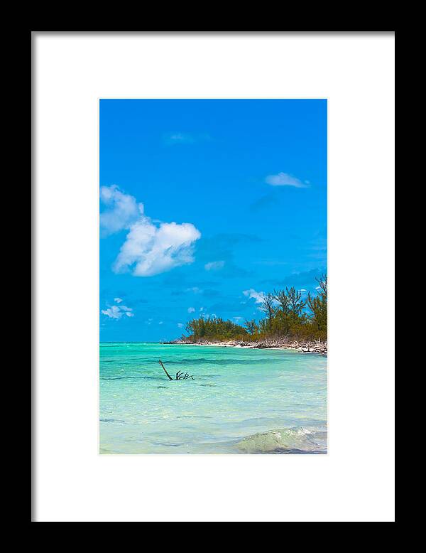 Aquamarine Framed Print featuring the photograph Beach at North Bimini by Ed Gleichman