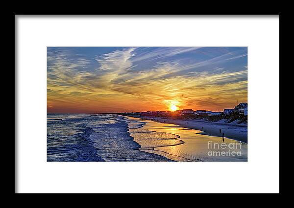 Sunset Framed Print featuring the photograph Beach Bum by DJA Images