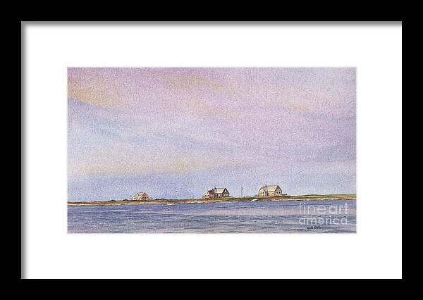 Watercolor Framed Print featuring the painting Beach Camps by Heidi Gallo