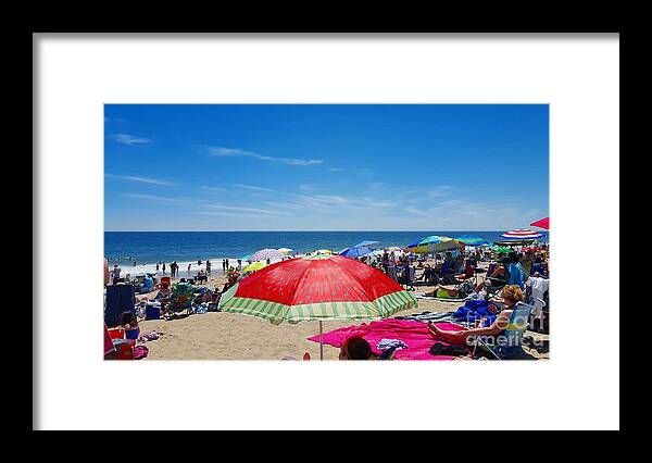 Beach Framed Print featuring the photograph Beach Day by Dani McEvoy