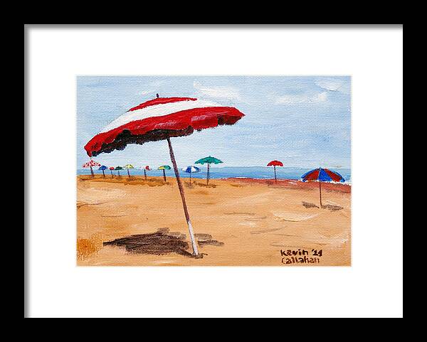 Beach Framed Print featuring the painting Beach Day by Kevin Callahan