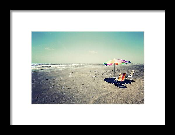 Umbrella Framed Print featuring the photograph Beach Day by Trish Mistric