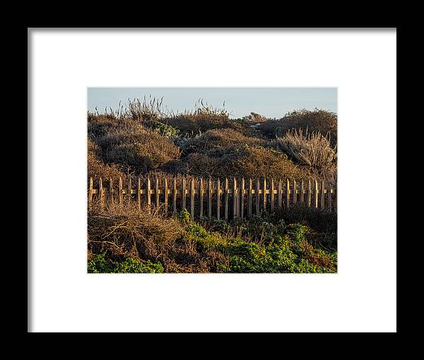 Beach Fence Framed Print featuring the photograph Beach Fence by Derek Dean