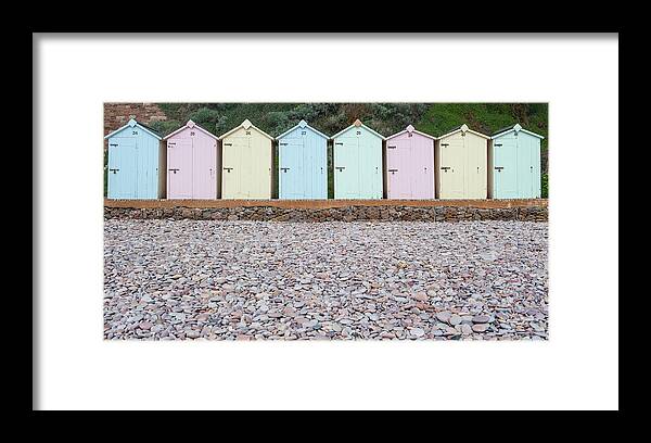 Beach Framed Print featuring the photograph Beach Huts v by Helen Jackson
