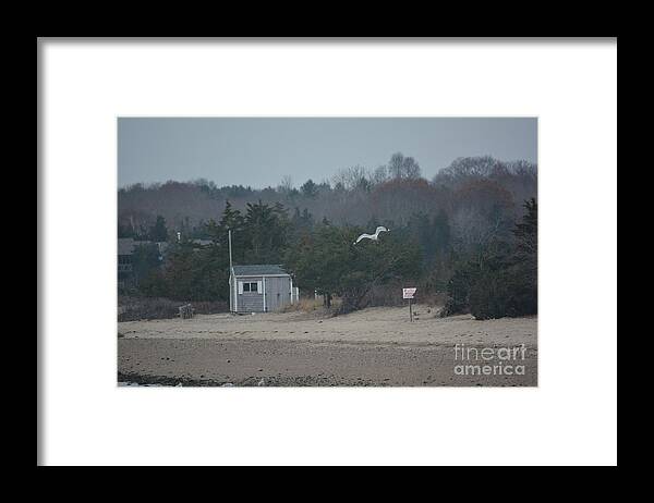 Cabin Framed Print featuring the photograph Beach Shack on a Cloudy Day by Dianne Morgado