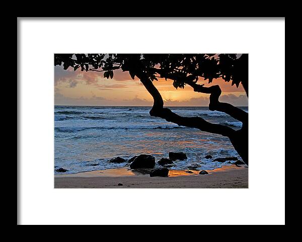 Sunrise Framed Print featuring the photograph Beach Sunrise by Ted Keller