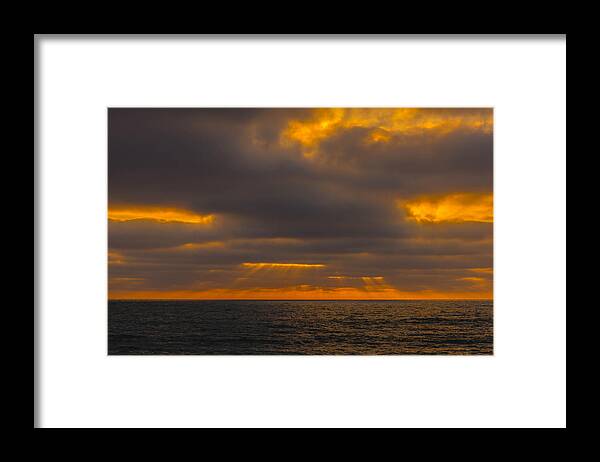 Beach Framed Print featuring the photograph Beach Sunset Del Mar / Torrey Pines Ca by Bruce Pritchett