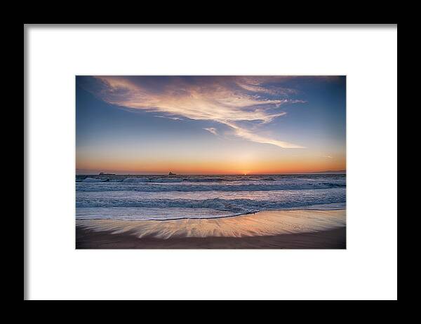 Beach Sunset Framed Print featuring the photograph Beach Sunset by Steven Michael