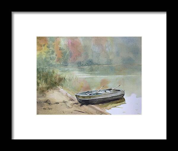 Kris Parins Framed Print featuring the painting Beached by Kris Parins