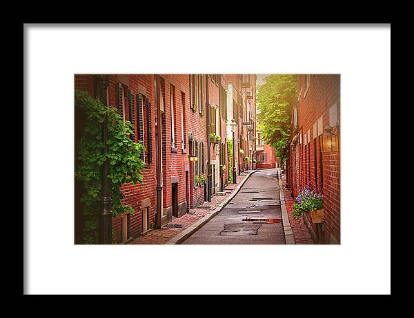 Beacon Hill Framed Print featuring the photograph Beacon Hill Boston by Carol Japp