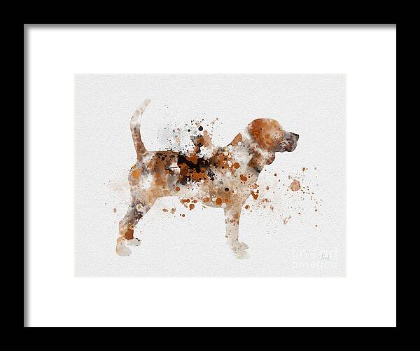 Dog Framed Print featuring the mixed media Beagle by My Inspiration