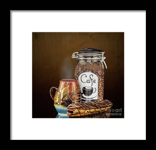 Coffee Framed Print featuring the photograph Beans to Cup by Shirley Mangini