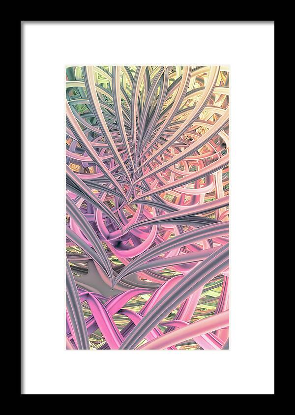 Curves Framed Print featuring the digital art Beautiful Cage by Matthew Lindley