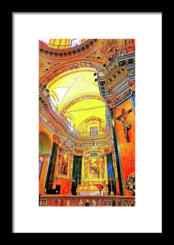 Nizza Print Framed Print featuring the photograph Beautiful Church in Nizza by Monique Wegmueller