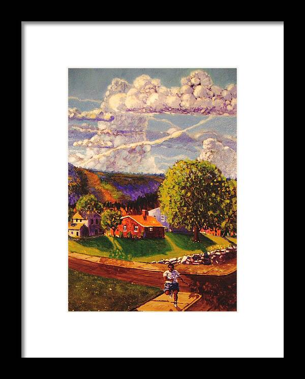 Landscape Framed Print featuring the painting Beautiful Day by Jonathan Carter
