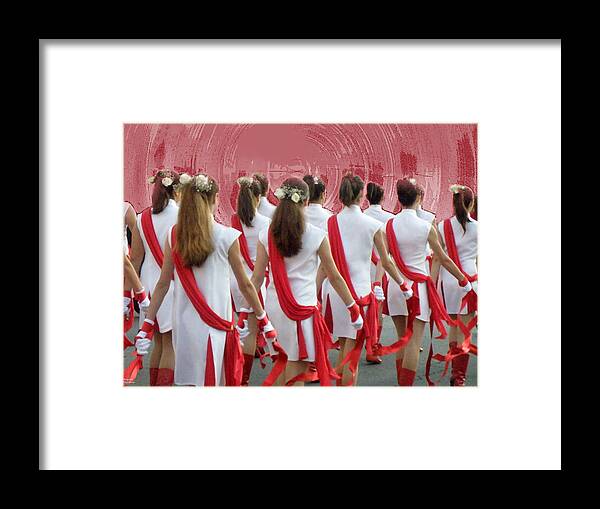 Augusta Stylianou Framed Print featuring the photograph Beautiful Girls in Parade by Augusta Stylianou