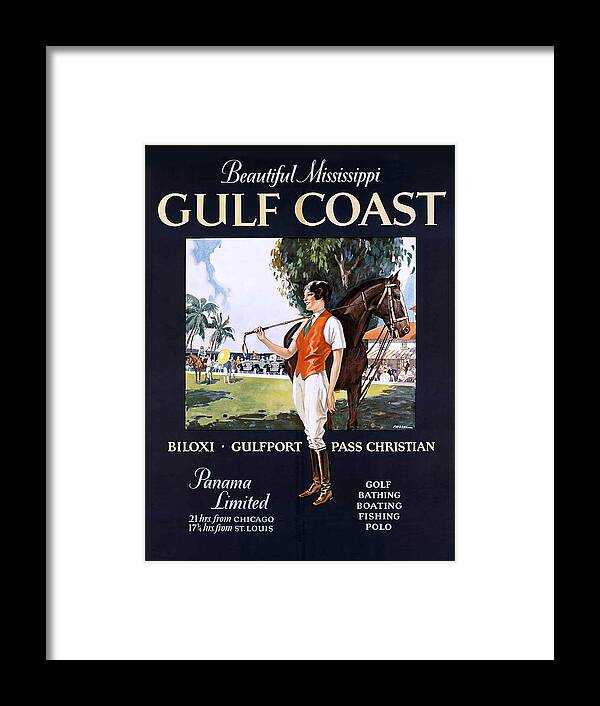 Gulf Framed Print featuring the painting Beautiful Mississippi, Gulf Coast by Long Shot