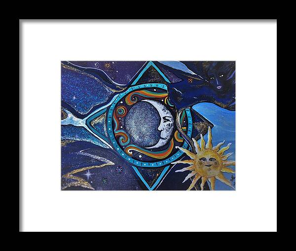 Sun Framed Print featuring the painting Beautiful Nightmare by Tracy Mcdurmon