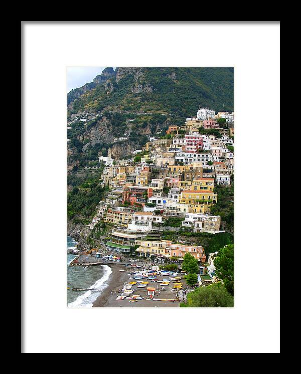 Positano Framed Print featuring the photograph Beautiful Positano by Carla Parris