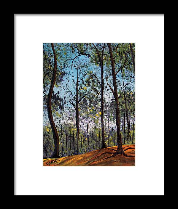 Forest Framed Print featuring the painting Beauty around us 1 by Gloria E Barreto-Rodriguez