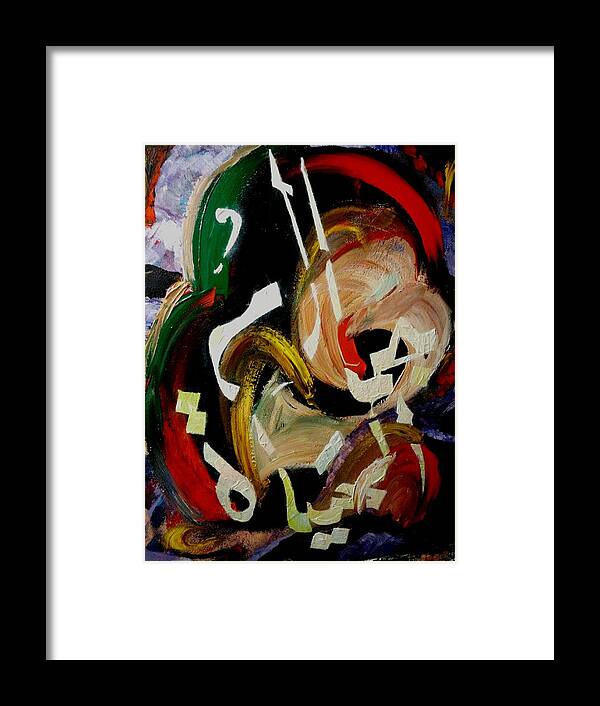 Abstract Art Framed Print featuring the painting Beauty of life by Ray Khalife