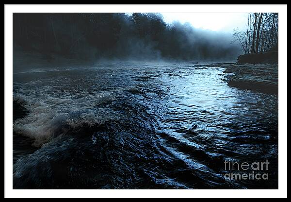 Landscape Framed Print featuring the photograph Beaver's Bend Fog by Tamyra Ayles