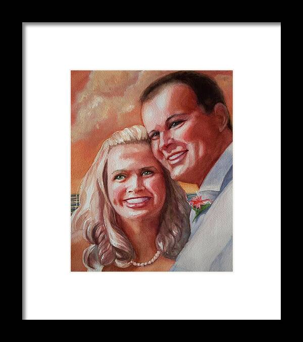 Couple Framed Print featuring the painting Becky and Chris by Marilyn Jacobson