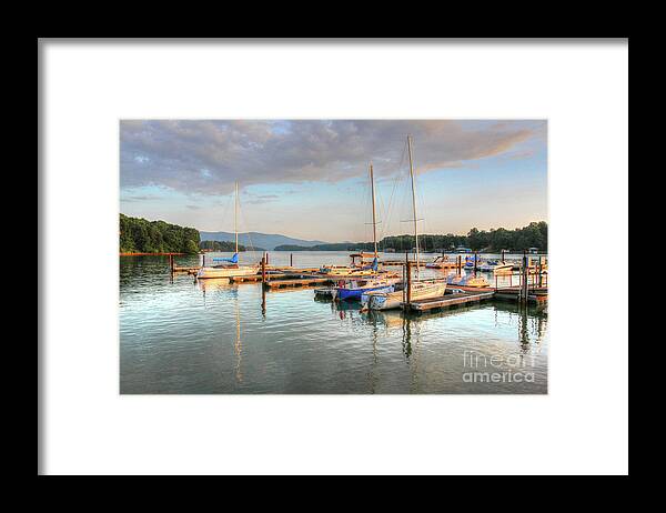 Smith Mountain Lake Framed Print featuring the photograph Bedford VA Virginia - Smith Mountain Lake - Sunset by Dave Lynch