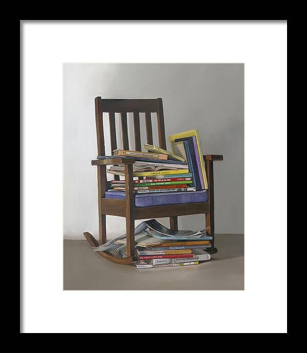 Rocking Chair Framed Print featuring the painting Bedtime Stories by Gail Chandler