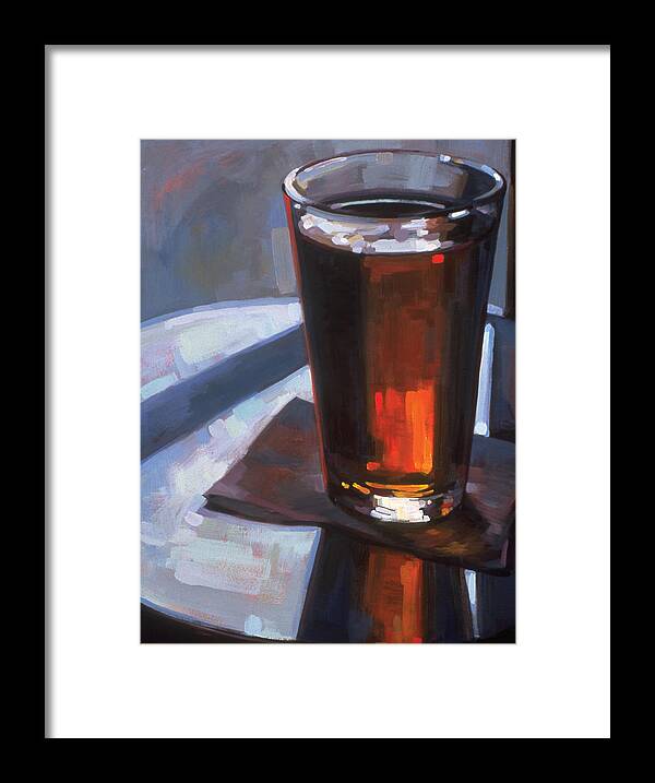 Paintings Of Still Life Framed Print featuring the painting Beer at Vesuvios by Penelope Moore
