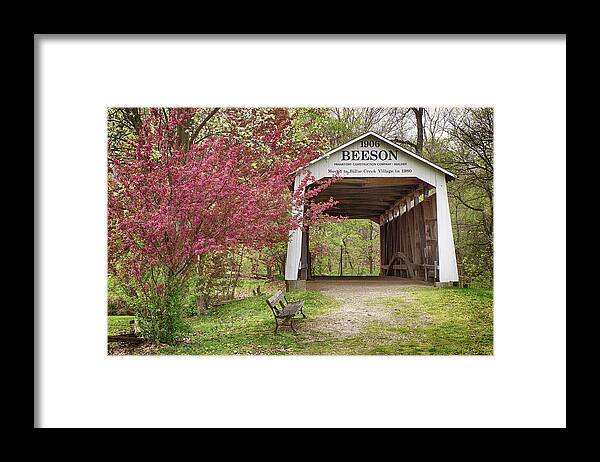 Covered Bridge Framed Print featuring the photograph Beeson Covered Bridge by Harold Rau