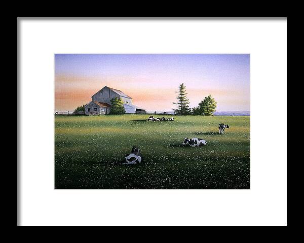 Rural Landscape Framed Print featuring the painting Beginning of Summer by Conrad Mieschke
