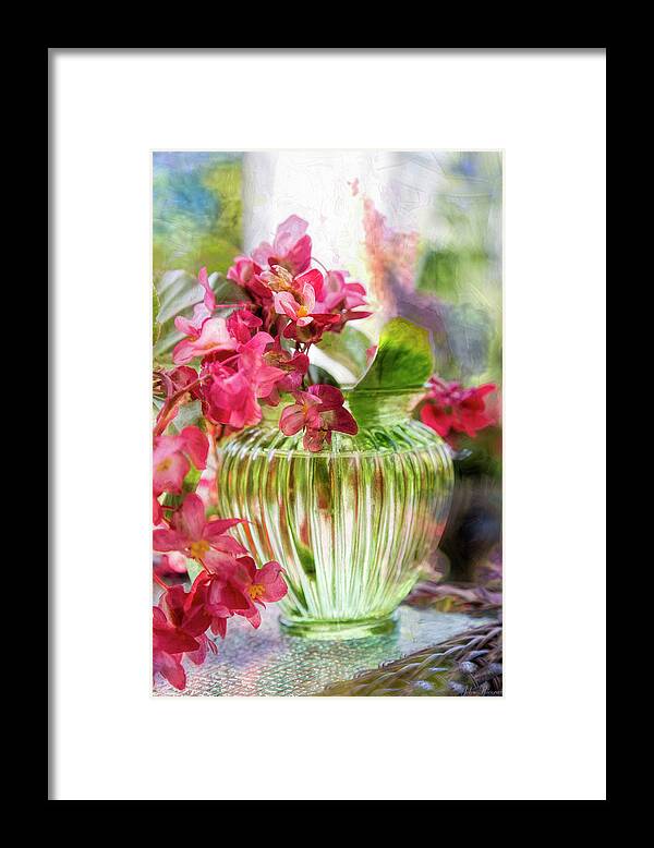 Begonia Framed Print featuring the photograph Begonia Art by John Rivera