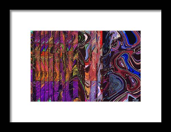 Modern Art Abstract Contemporary Vivid Colors Framed Print featuring the digital art Behind the Rolls by Phillip Mossbarger