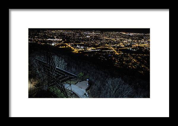 Roanoke Framed Print featuring the photograph Behind the Star 2 by Star City SkyCams